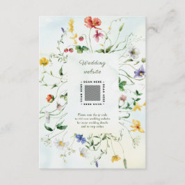 Grön och vit romantisk rustik sommarbröllop tilläggskort