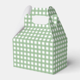 Grön och vit rutig Plaid Gavel Presentaluta Presentaskar