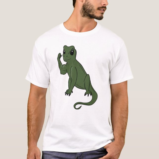Grön Ödla Flex T Shirt (Framsida)