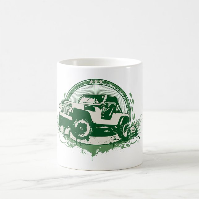 Grön Off-Road 4x4 Fordon Kaffemugg (Skapare uppladdad)