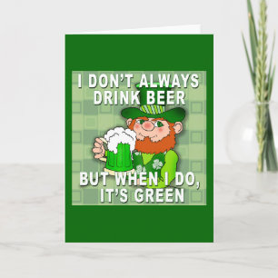 Grön öl för den st patricks dayMeme humorn Kort
