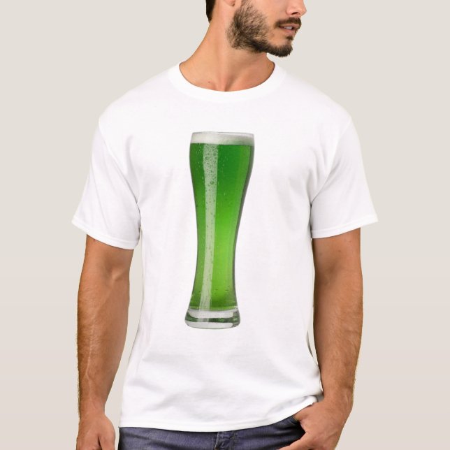 grön öl för St.-patricksdag T-shirt (Framsida)