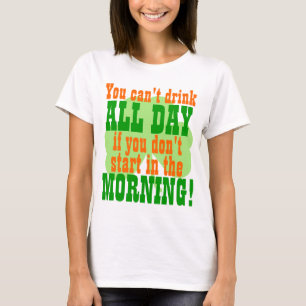 Grön öldag som dricker humor tee shirt