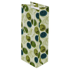 Grön Oliv Skiss Ritning Mönster Kökk