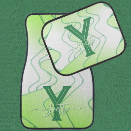 Grön optisk Vinkar Floor mat Bilmatta