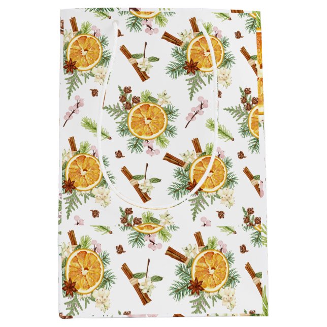 Grön Orange Glädjerik Jul Presente  (Framsidan)