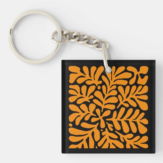 Grön & Orange Modern Abstrakt Blommig (Framsidan)