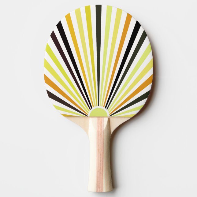 Grön orange och svart rand pingisracket (Baksidan)