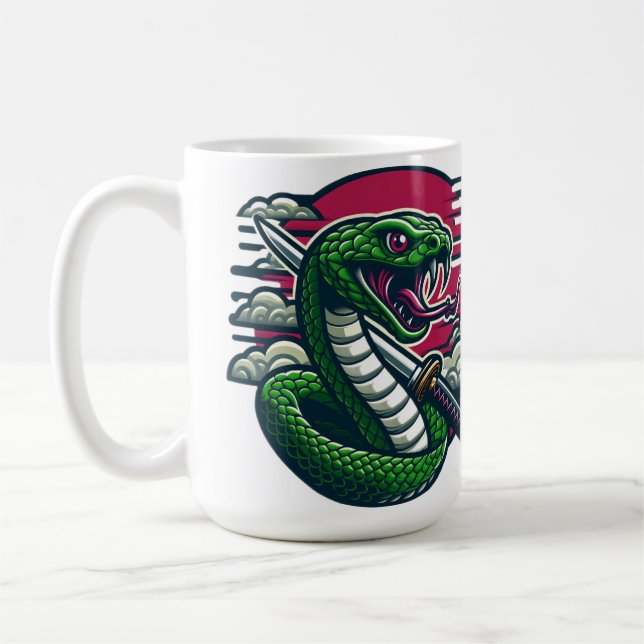 Grön orm kaffemugg (Vänster)