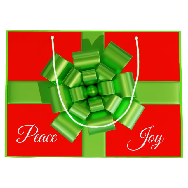 Grön överfyllda Blad-presentsäck (Framsidan)