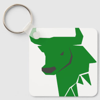 Grön Oxe Zodiaknyckelring – Minimal Taurus Nyckelring