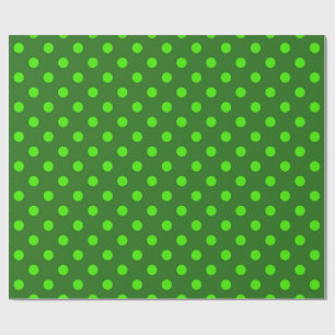 Grön på mörkgrön prickig mönsterdesign presentpapper