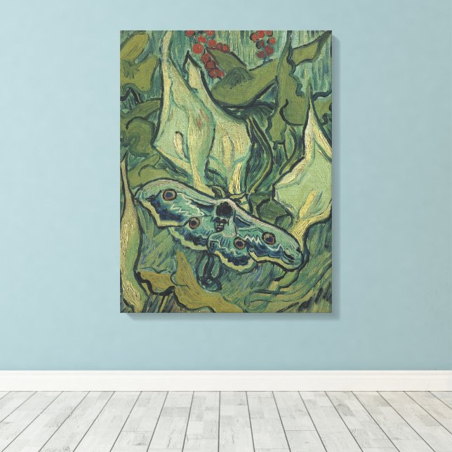 Grön påfågelspinnare av Vincent van Gogh Canvastryck (Insitu (trägolv))