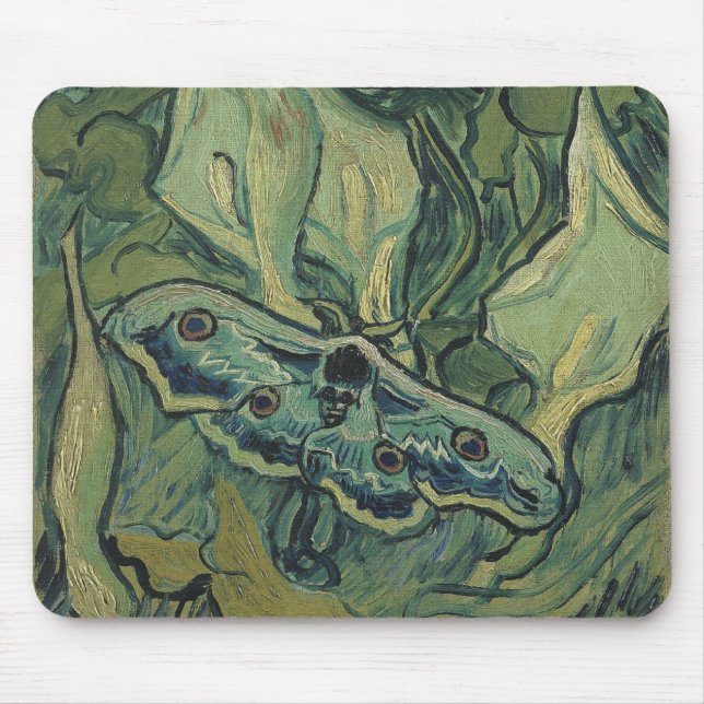 Grön påfågelspinnare av Vincent van Gogh Musmatta (Framsidan)