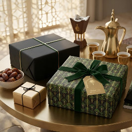 Grön Palm Luxe Art Deco | Elegant Presentpapper