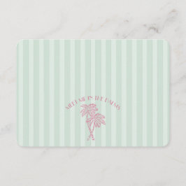 Grön Palm Springs Pastell Strand Registerkort Tilläggskort