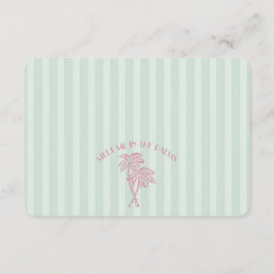 Grön Palm Springs Pastell Strand Registerkort Tilläggskort