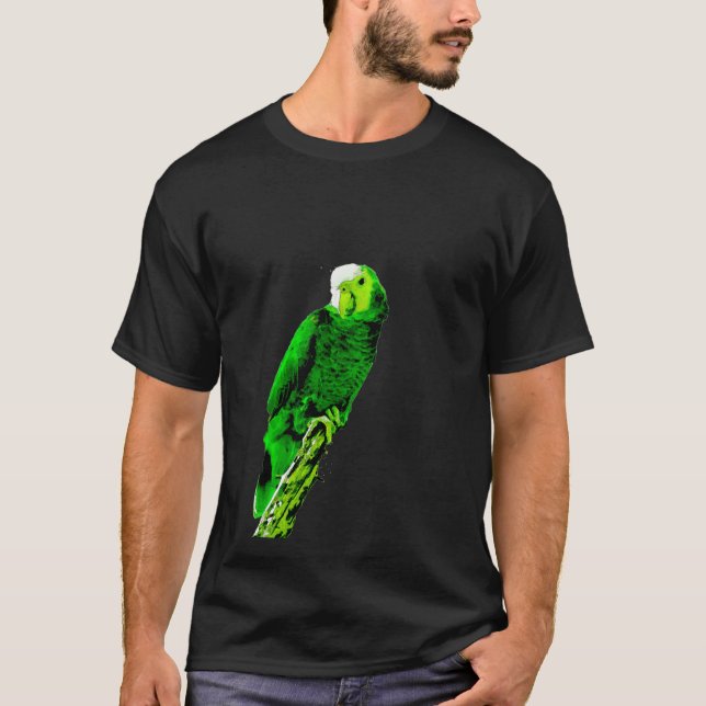 Grön papegoja 6537 t shirt (Framsida)