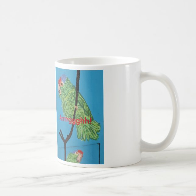 grön papegojamugg kaffemugg (Höger)