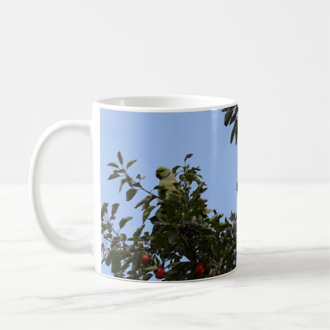 Grön parakit kaffemugg (Vänster)