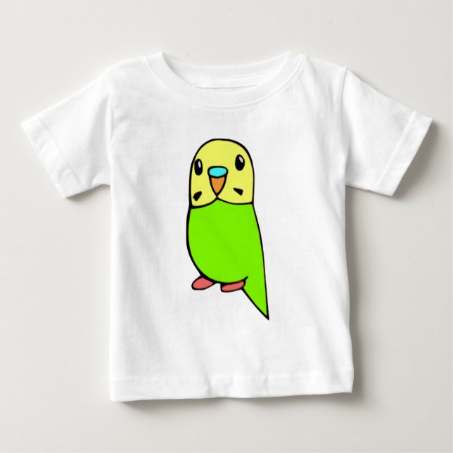 Grön parakit t-shirt (Framsida)
