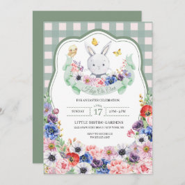 Grön påskharen vår påskäggsjakt inbjudningar