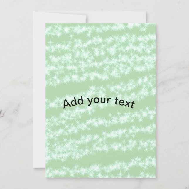 Grön pastell glitter glitter namn text boho retro  inbjudningar (Framsida)