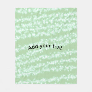Grön pastell glitter gnista namn text boho retro fleecefilt