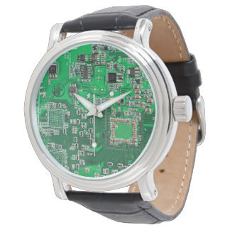 Grön PCB-kretskortdesign för IT-proffs Armbandsur