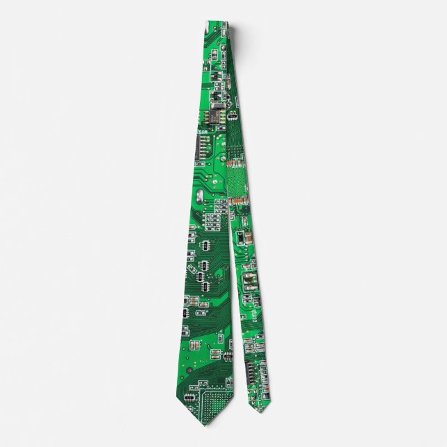 Grön PCB-kretskortdesign för IT-proffs Slips (Framsida)