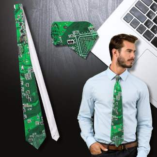 Grön PCB-kretskortdesign för IT-proffs Slips