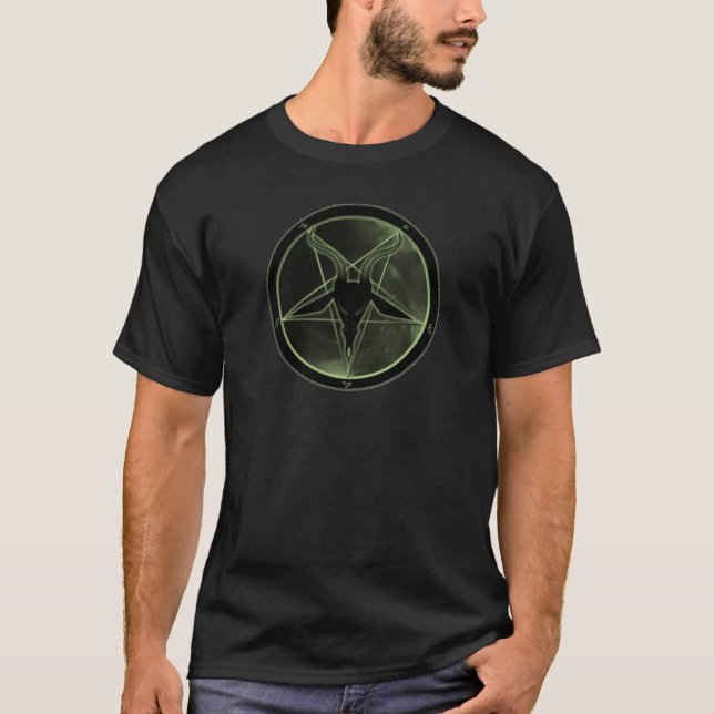 Grön Pentagram Tee (Framsida)