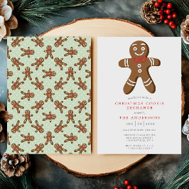 Grön pepparkaksgubbe kookiebyte jul inbjudningar