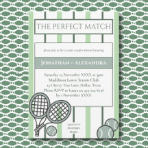 Grön perfekt match tennisfulla bröllopsdusch för p