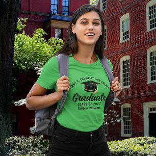 Grön Personlig Studentexamen för Gymnasieelever T Shirt