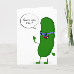 grön pickles födelsedagshumor kort