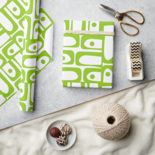 Grön piquet i den moderna Abstrakten Lime i mitten Presentpapper