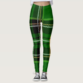 Grön pläd leggings