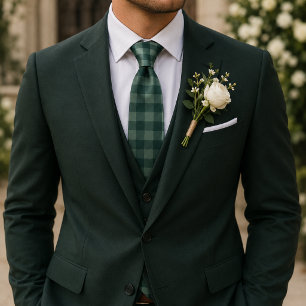 Grön Plaid Slips