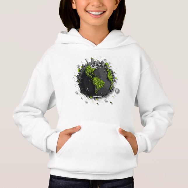 Grön planet Jorden  T Shirt (Framsida)