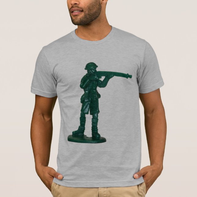 Grön plast- arméman t shirt (Framsida)