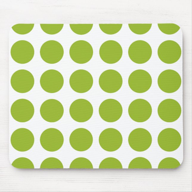 Grön polka dots Mousepad för limefrukt Musmatta (Framsidan)