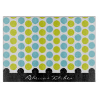 Grön polka dotspersonlig för kricka & för