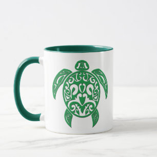 Grön Polynesian havssköldpadda Mugg