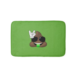 Grön Poopsten på den Emoji badmattan Badrumsmatta