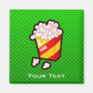 Grön Popcorn Magnet