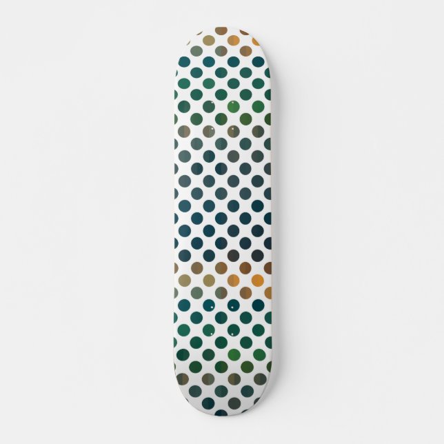 Grön prickig gradient mini skateboard bräda 18,5 cm (Framsida)