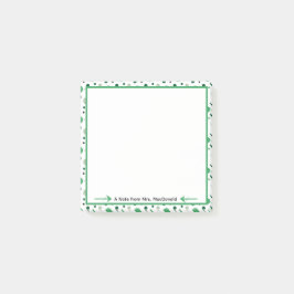 Grön prickig lärare tacksamhetspresent post-it block