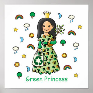 Grön Princess Poster