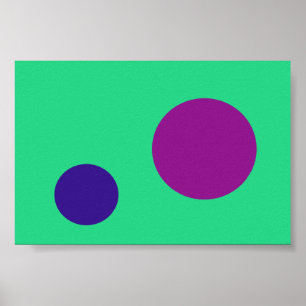 Grön purpurfärgad marin poster